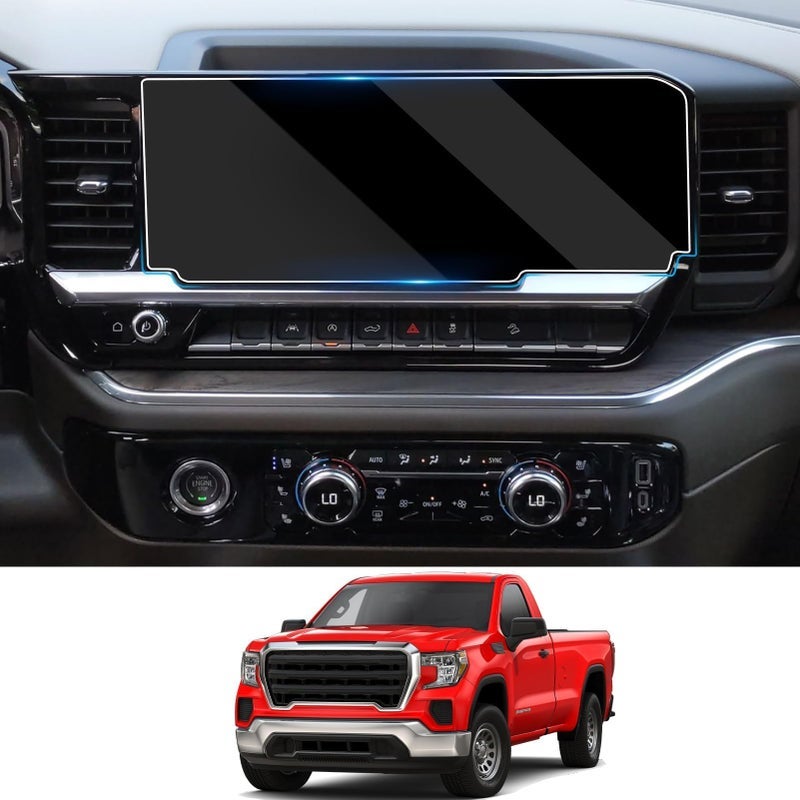 Moonlinks Tempered Glass Screen Protector 13.4" Compatible with 2022-2025 Chevy Silverado GMC Sierra 1500/2500/3500 Navigation Touchscreen Protector High Definition 9H Hardness Anti-Fingerprint - Image 1